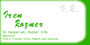 iren rozner business card